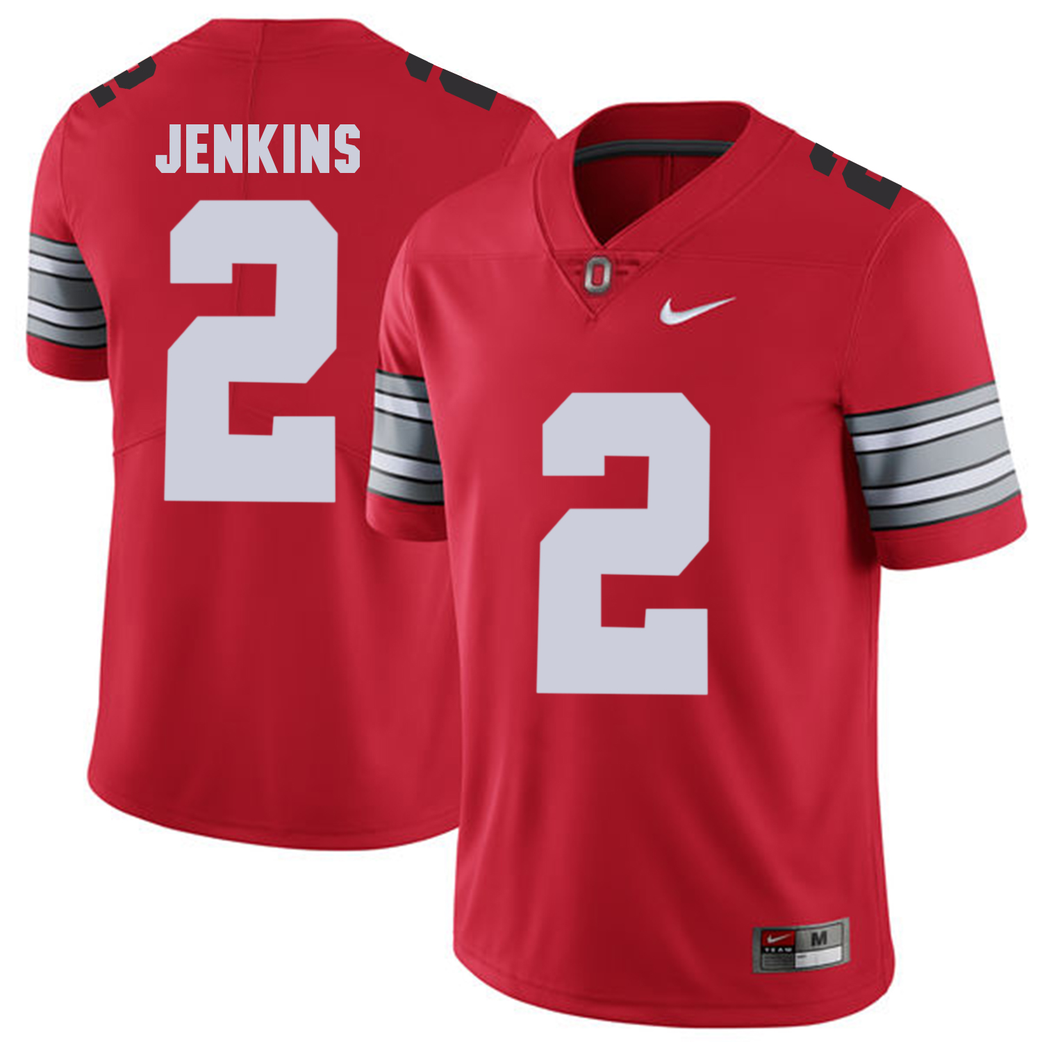 Men Ohio State #2 Jenkins Red Customized NCAA Jerseys